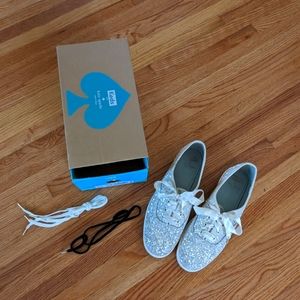 Cream Sequin Kate Spade Keds Size 10